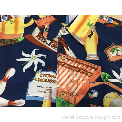 2020 New design Polyester printing hawaii shirt